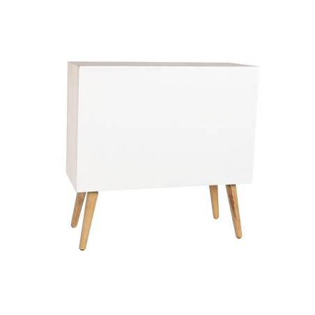 Cassettiera DKD Home Decor Abete Naturale Cotone Bianco (80 x 35 x 80 cm)