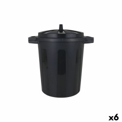 Secchio Spazzatura con Ruote Dem Nero 25 L (6 Unità)