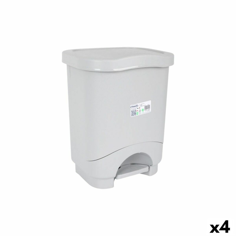 Secchio della Spazzatura a Pedale Tontarelli Idea Grigio 24 L (4 Unità) Secchio della Spazzatura a Pedale Tontarelli Idea Grigio 24 L (4 Unità)