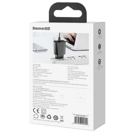 Caricabatterie da Parete Baseus Speed Mini Nero 20 W