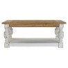 Tavolo aggiuntivo DKD Home Decor Abete Alluminio Bianco Marrone Chiaro 120 x 70 x 50 cm Legno MDF