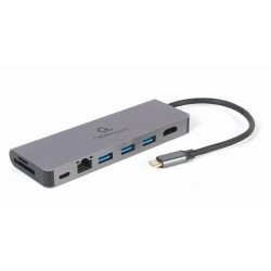 Hub USB-C GEMBIRD A-CM-COMBO5-05 5 in 1 Argentato 100 W