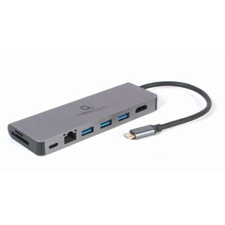 Hub USB-C GEMBIRD A-CM-COMBO5-05 5 in 1 Argentato 100 W