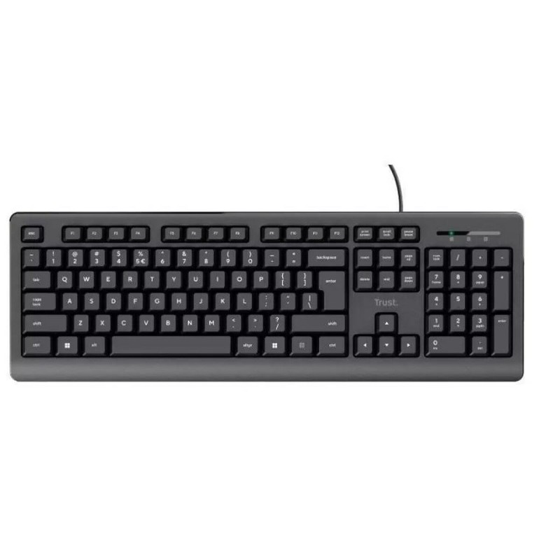 Tastiera Trust 24639 Nero Inglese EEUU QWERTY Tastiera Trust 24639 Nero Inglese EEUU QWERTY