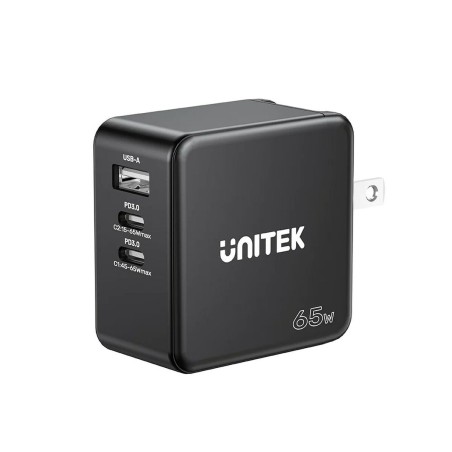 Caricabatterie da Parete Unitek P1117B Nero 65 W (1 Unità)