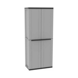 Armadio guardaroba Terry jline268 Nero Nero/Grigio Resina Plastica 68 x 37,5 x 163,5 cm