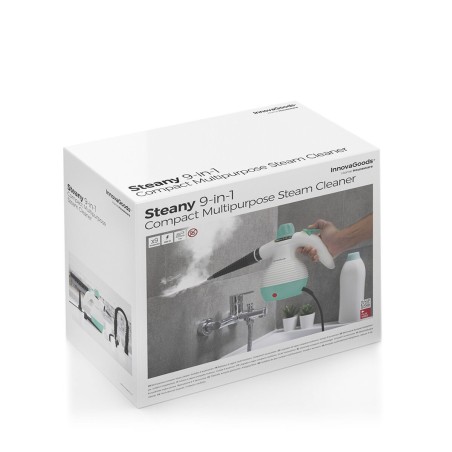 Pulitore a Vapore a Mano Multiuso con Accessori 9 in 1 Steany InnovaGoods 0,35 L 3 Bar 1000W