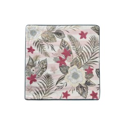 Fodera per cuscino DKD Home Decor Rosa Verde Tropicale 50 x 1 x 50 cm