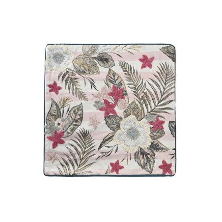 Fodera per cuscino DKD Home Decor Rosa Verde Tropicale 50 x 1 x 50 cm