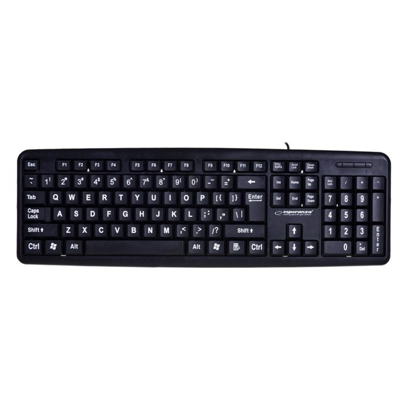 Tastiera Esperanza EK129 Nero Inglese QWERTY Tastiera Esperanza EK129 Nero Inglese QWERTY