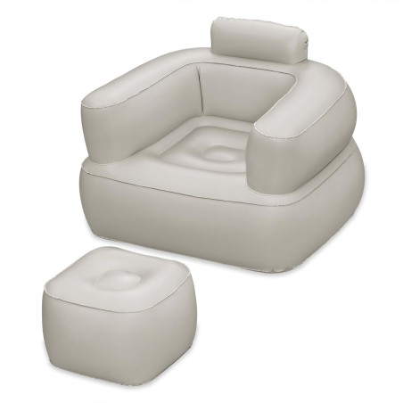 Bestway Sillon Gonfiabile con Reposapiedi Colore Assortito 107x99x80/48x48x36 cm