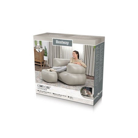 Bestway Sillon Gonfiabile con Reposapiedi Colore Assortito 107x99x80/48x48x36 cm