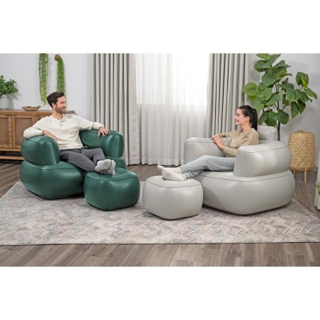 Bestway Sillon Gonfiabile con Reposapiedi Colore Assortito 107x99x80/48x48x36 cm
