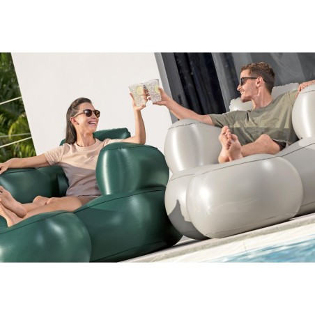 Bestway Sillon Gonfiabile con Reposapiedi Colore Assortito 107x99x80/48x48x36 cm