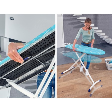 Asse da Stiro Leifheit 72588 Azzurro Bianco Metallo Floreale