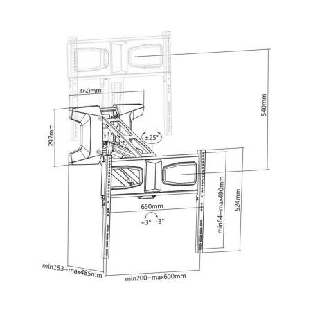 Supporto da Parete MacLean MC-891 70" 37"