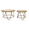 Set di 2 tavoli DKD Home Decor Marrone Chiaro 80 x 80 x 47 cm 80 x 80 x 45,5 cm