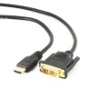 Cavo HDMI a DVI GEMBIRD 1.8m, HDMI/DVI, M/M 1,8 m Nero 1,8 m