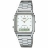 Orologio Unisex Casio AQ-230A-7DMQYES Bianco Argentato (Ø 38,5 mm) (Ø 29 mm)