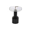 Tavolo aggiuntivo DKD Home Decor Cristallo Nero Trasparente Ferro 41 x 41 x 57 cm
