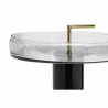 Tavolo aggiuntivo DKD Home Decor Cristallo Nero Trasparente Ferro 41 x 41 x 57 cm