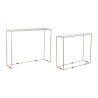 Set di 2 tavoli DKD Home Decor Bianco Nero Dorato 100 x 28 x 80 cm
