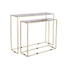 Set di 2 tavoli DKD Home Decor Bianco Nero Dorato 100 x 28 x 80 cm