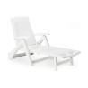 Lettino IPAE Progarden Zircone Pieghevole Con ruote Bianco polipropilene (72 x 195 x 101 cm)