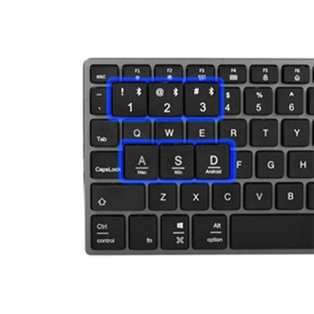 Tastiera NGS FORTUNE-BT ESPAÑOL Grigio Qwerty in Spagnolo