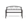 Panca con Schienale Antracite Ferro (123 X 53 X 86 cm)