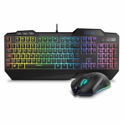 Tastiera e Mouse Gaming Krom NXKROMKRSHRSP Nero