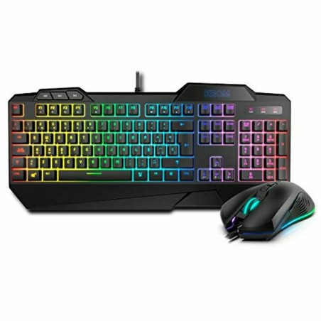Tastiera e Mouse Gaming Krom NXKROMKRSHRSP Nero