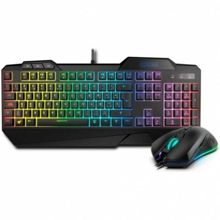 Tastiera e Mouse Gaming Krom NXKROMKRSHRSP Nero