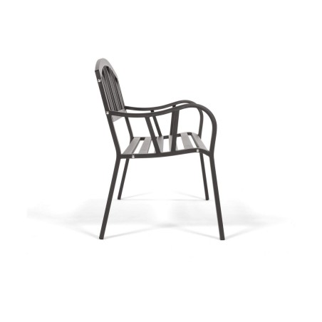 Panca con Schienale Antracite Ferro (123 X 53 X 86 cm)
