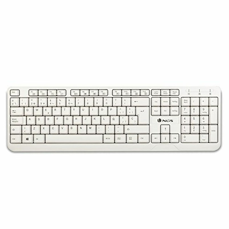 Tastiera NGS Spike Bianco Qwerty in Spagnolo Tastiera NGS Spike Bianco Qwerty in Spagnolo