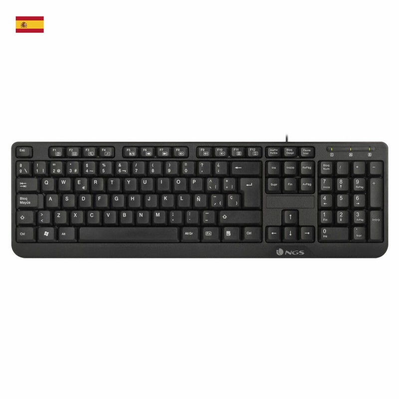 Tastiera NGS NGS-KEYBOARD-0344 Nero Tastiera NGS NGS-KEYBOARD-0344 Nero