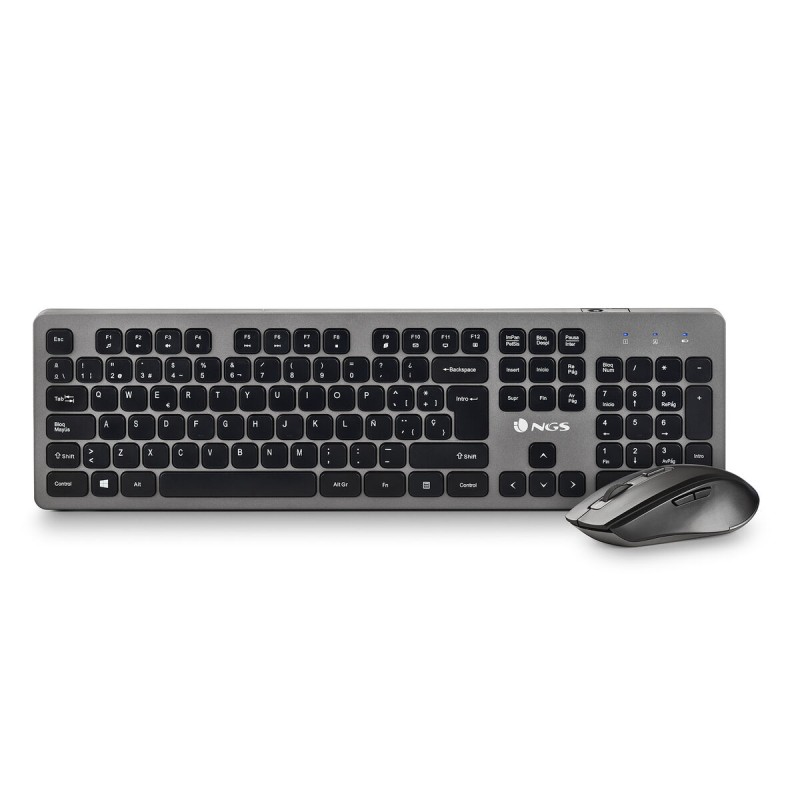 Tastiera e Mouse Wireless NGS IDOL KIT Qwerty in Spagnolo Tastiera e Mouse Wireless NGS IDOL KIT Qwerty in Spagnolo