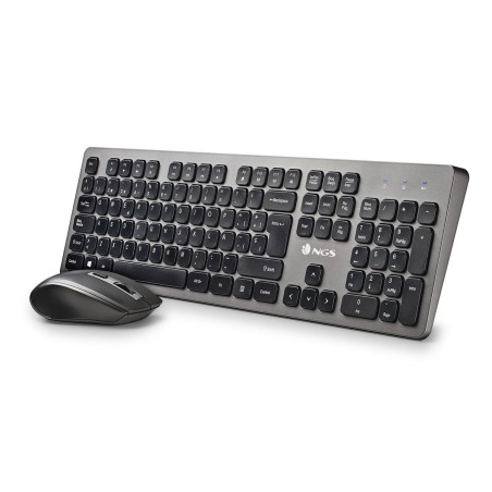 Tastiera e Mouse Wireless NGS IDOL KIT Qwerty in Spagnolo