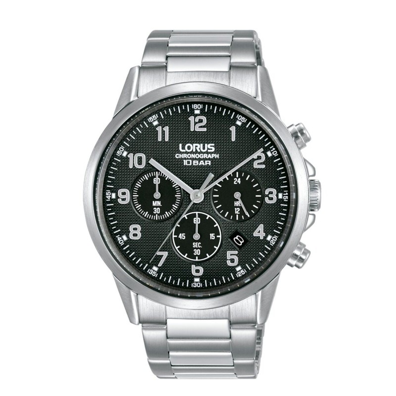 Orologio Uomo Lorus RT313KX9 Nero Argentato Orologio Uomo Lorus RT313KX9 Nero Argentato