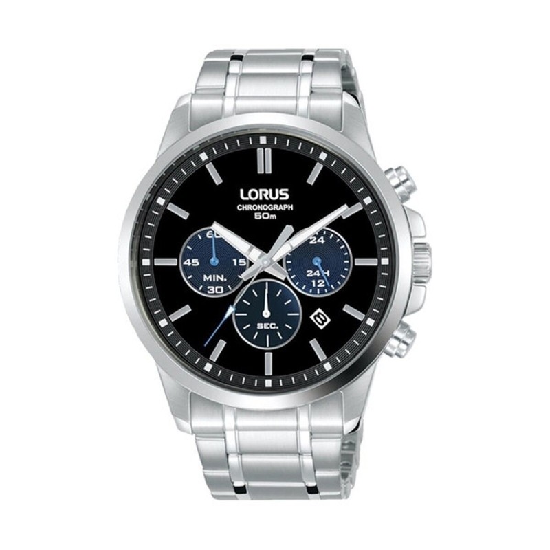 Orologio Uomo Lorus RT317JX9 Nero Argentato Orologio Uomo Lorus RT317JX9 Nero Argentato