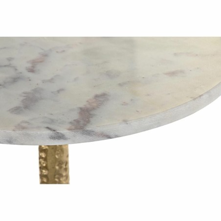 Tavolino Aggiuntivo DKD Home Decor Bianco Dorato 40 x 40 x 61 cm