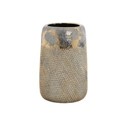 Vaso Home ESPRIT Dorato Bicolore Gres Moderno Finitura invecchiata 17 x 17 x 26 cm