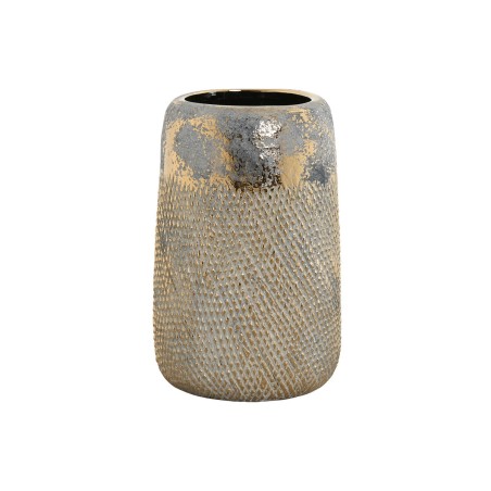 Vaso Home ESPRIT Dorato Bicolore Gres Moderno Finitura invecchiata 17 x 17 x 26 cm