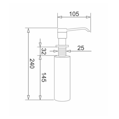 Dispenser di Sapone Pyramis DP-01 028102501 chrom Cromo