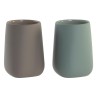 Portaspazzolini da Denti DKD Home Decor Verde Beige Dolomite 8 x 8 x 11 cm (2 Unità)