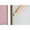 Quadro Home ESPRIT Bianco Rosa Turchese Astratto Città 102 x 4,5 x 102 cm (2 Unità)