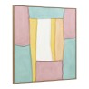 Quadro Home ESPRIT Bianco Rosa Turchese Astratto Città 102 x 4,5 x 102 cm (2 Unità)