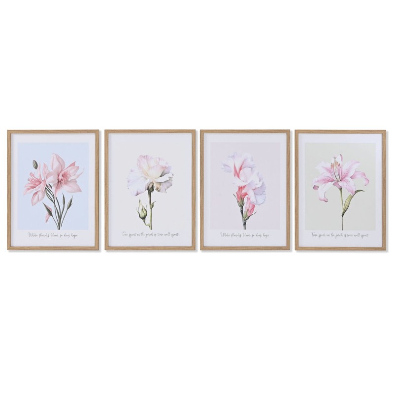 Quadro Home ESPRIT Fiori Shabby Chic 30 x 1,8 x 40 cm (4 Unità) Quadro Home ESPRIT Fiori Shabby Chic 30 x 1,8 x 40 cm (4 Unità)