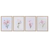 Quadro Home ESPRIT Fiori Shabby Chic 30 x 1,8 x 40 cm (4 Unità)