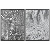 Quadro Home ESPRIT Bianco Nero Astratto Moderno Laccato 60 x 3,5 x 80 cm (2 Unità)